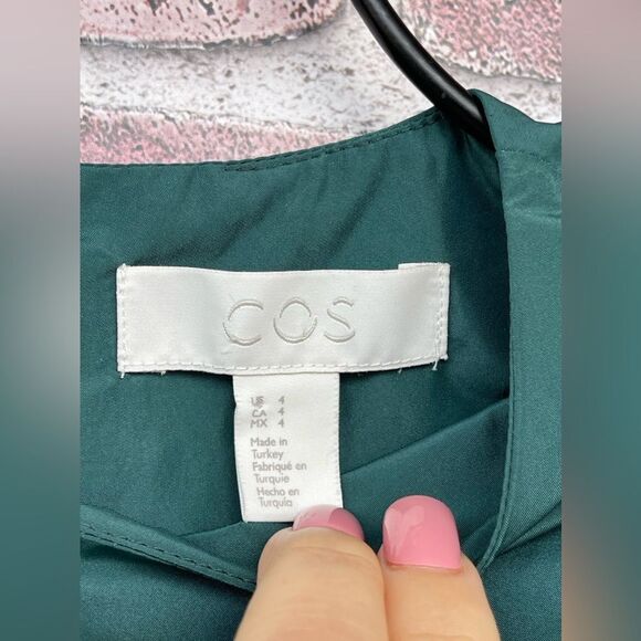 COS volume sleeve waisted dress size 4 - Picture 8 of 16